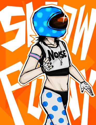 Portrait of Show Pony from MCR's Na Na Na music video.