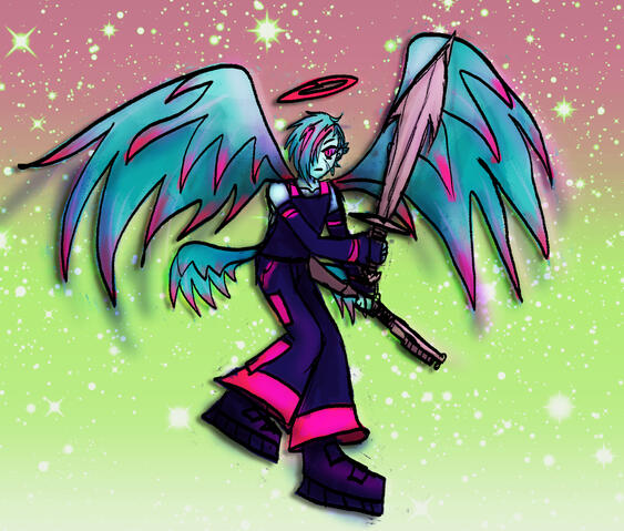 "Lined style" 2000s Edgy Angel